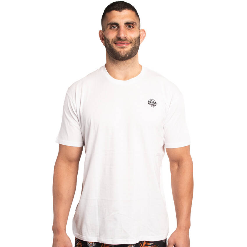Wests Tigers Mens Embroidered Tee - White0