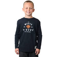 Wests Tigers Junior Large Logo Long Sleeve Tee1