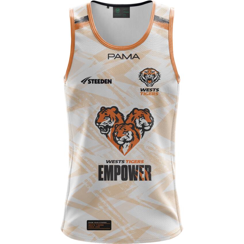 Wests Tigers 2025 Mens Training Singlet0