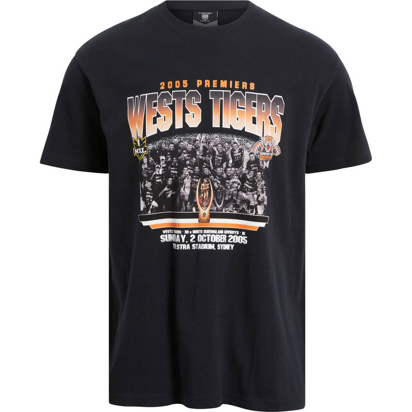 Wests Tigers Adult 2005 Grand Final Tee - Black0