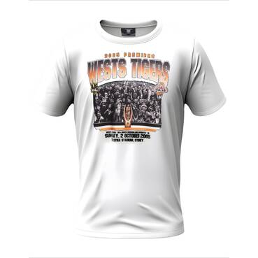 Wests Tigers Adult 2005 Grand Final Tee - White